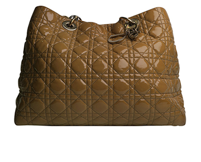Christian Dior Cannage Quilted Soft Tote, front view